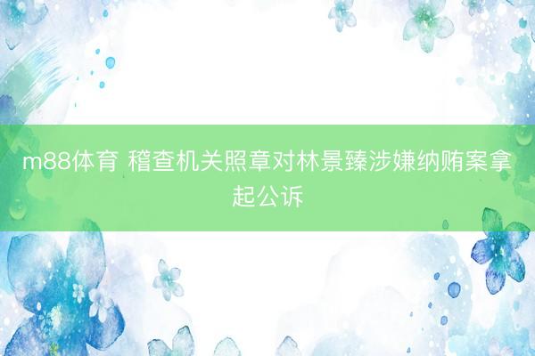 m88体育 稽查机关照章对林景臻涉嫌纳贿案拿起公诉