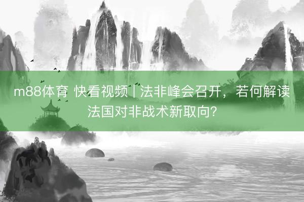 m88体育 快看视频 | 法非峰会召开，<a href=