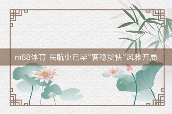 m88体育 民航业已毕“客稳货快”风雅开局